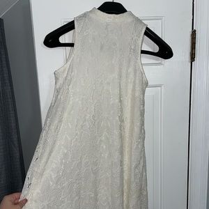 White lace halter dress